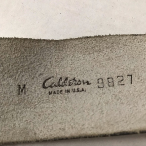 CALDERON Belt White Croc Embossed Leather Corset Gold Buckle Size Medium - Picture 3 of 10